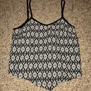 black and white tank top